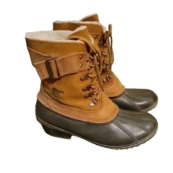 Sorel Winter Fancy II Lace Boot Tan Waterproof Women's Sz 10.5